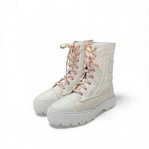 Authentic Hermes Lace-Up Platform Boots